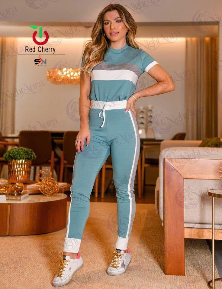 SKY BLUE PANEL TRACK SUIT