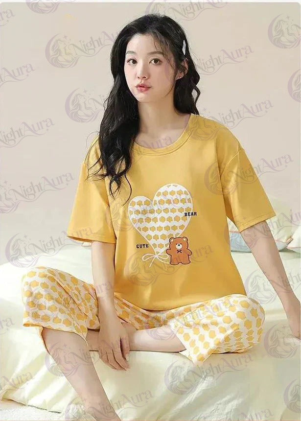 SR-CUTE BEAR PRINTED NIGHT SUIT