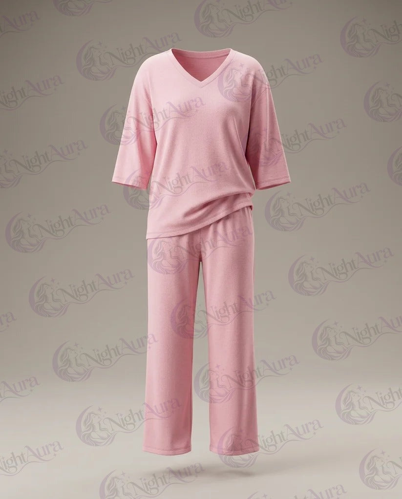 Pastel Pink Plain Plazo