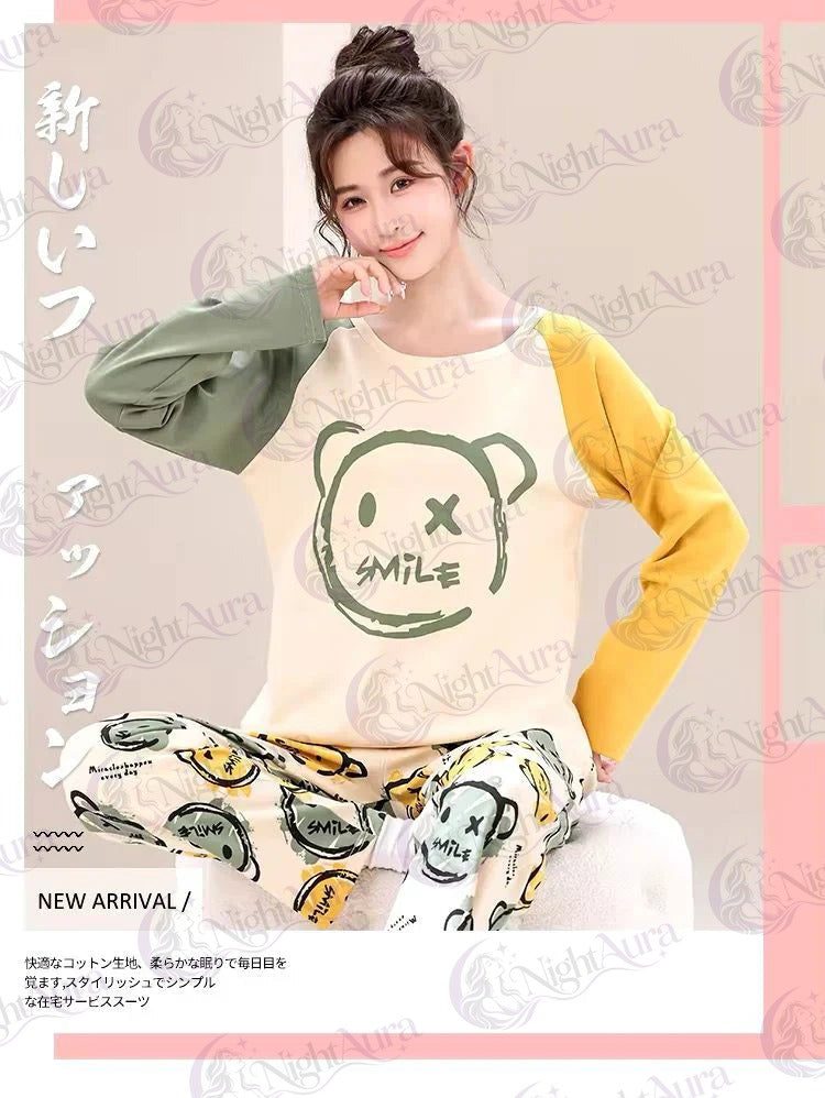 CREEP SMILE PRINTED PJ SUIT FULL SLEEVES