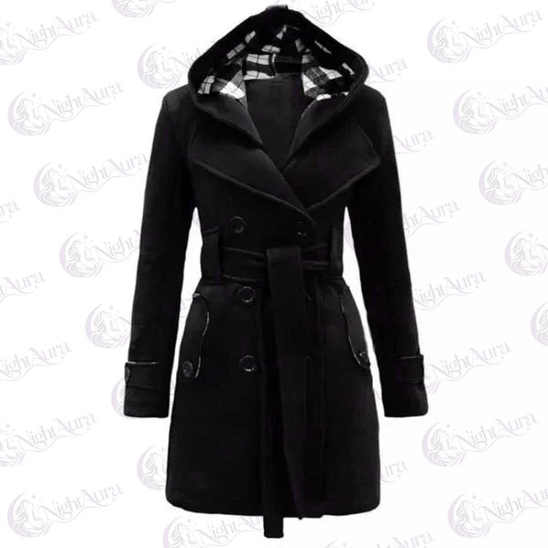 Lace Trim Trench Coat Style Jacket For Women
