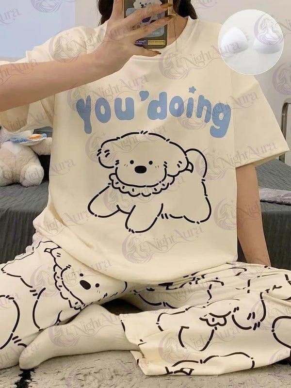 Puppy Print Night Suit