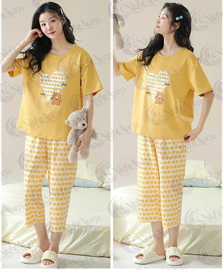 SR-CUTE BEAR PRINTED NIGHT SUIT