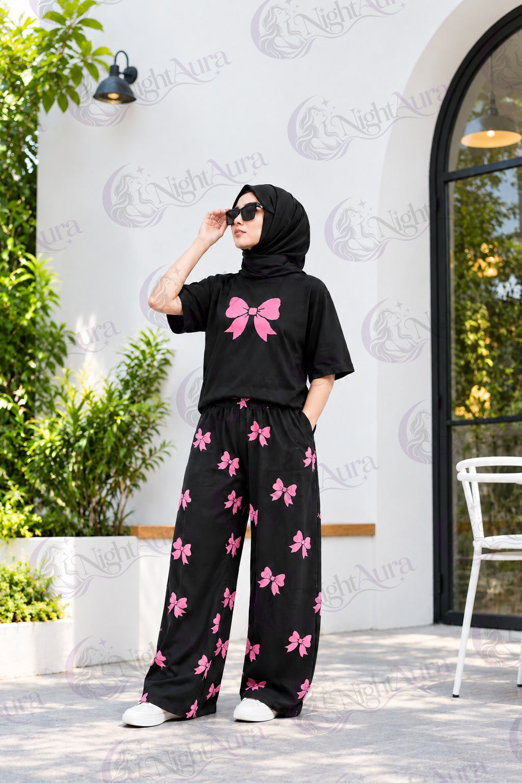Black Bowknot Nightsuit